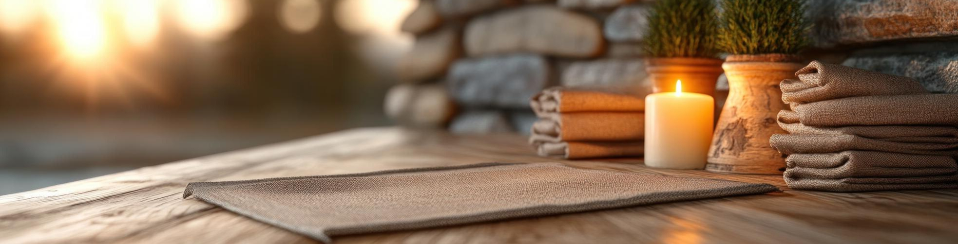 massage oils and towels